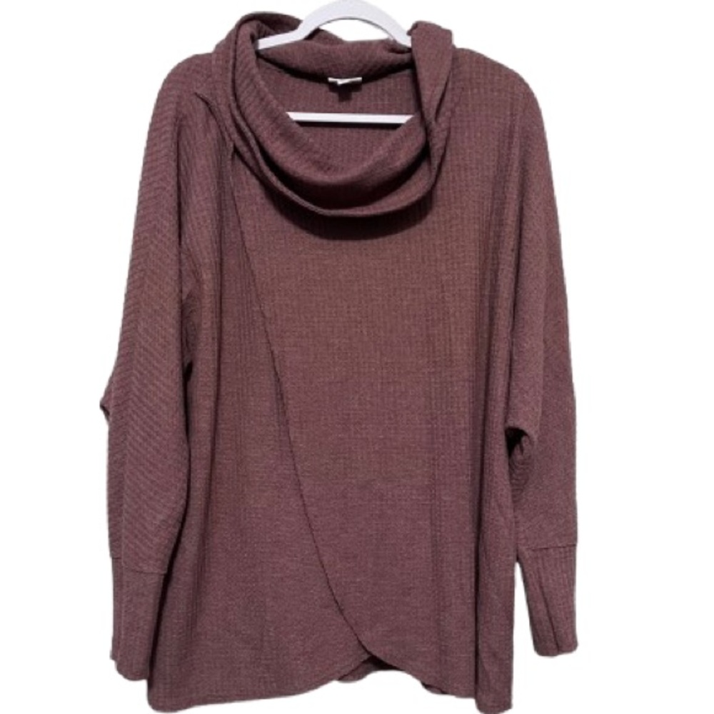 LuLaRoe Pink Cowl Neck Long Sleeve Top